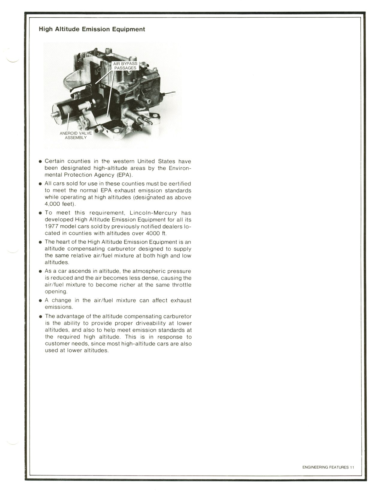 1977 Lincoln Continental Mark V Product Facts Book Page 51